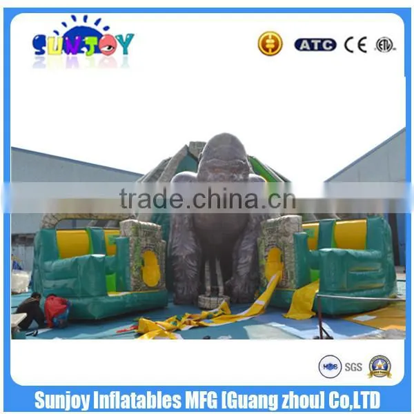 2016 Jungle Slide With Trees And Obstacle Maze Inflatable Obstacle Course photo-2