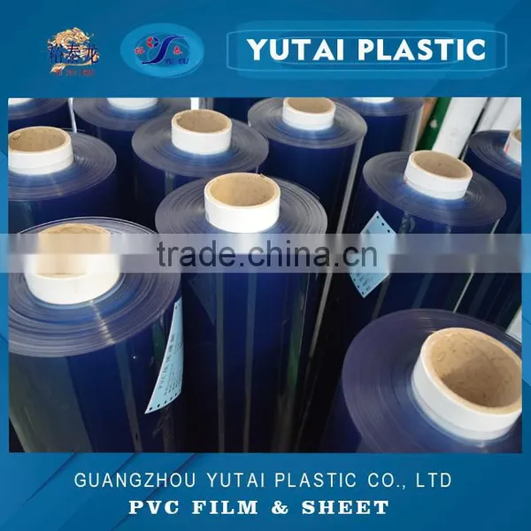 Blue Tint Supper Clear Transparent Pvc Film, Wholesale Rolled Soft Flexible Plastic Fillm Manufacturer in Guangzhou China
