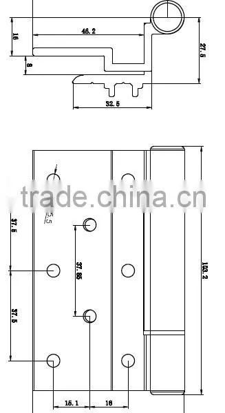 9.03.10641 Aluminum Alloy Window Hinge PVC Window Hinge for UPVC Windows photo-2