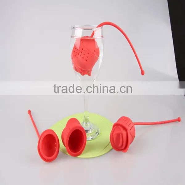 Hot Selling Rose Flower Infuse Silicone Tea photo-2