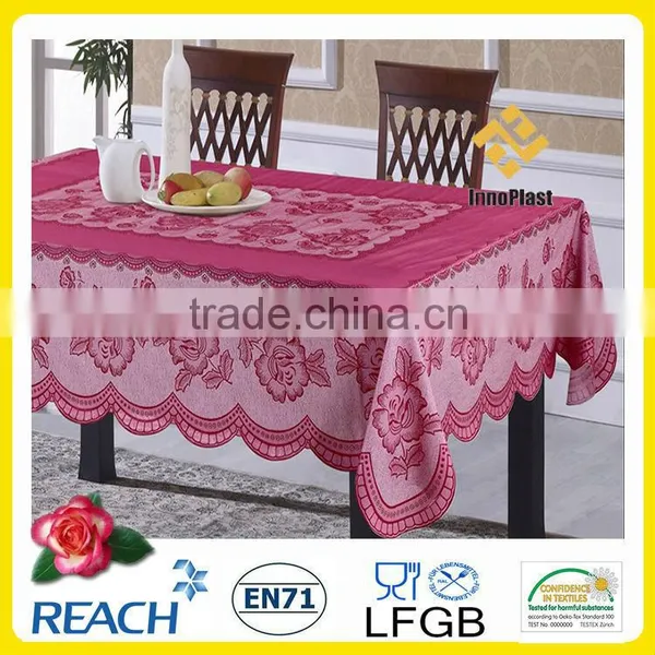 PVC Rectangle White Tablecloths photo-6