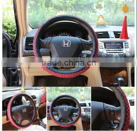 Hot Sell !! ZHIXIA Brand High Quality PU Leather Car Steering Wheel Covers Made in China photo-5