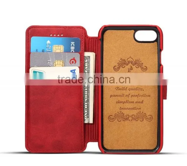Leather Wallet Mobile Phone Case Stand With Card Slot for IPhone 7 IPhone 6/6S Flip Cover Wallet Case photo-3