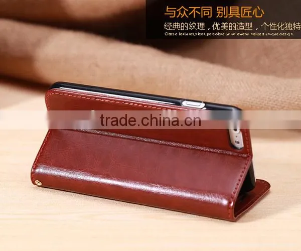 High Quality Leather Wallet Case Stand With Card Slot for IPhone 6 4.7" photo-3