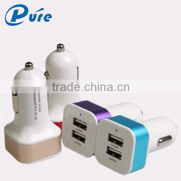 Wholesale Brand New Fashional Design 12v Solar Car Battery Charger 5V 2.1A Output 2 Usb Car Charger photo-2