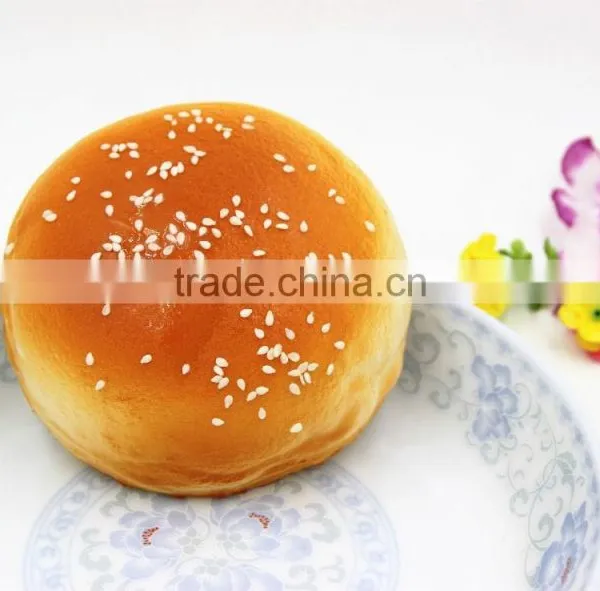 PU Wholesale Artificial Fake Sesame Bread Model With Cream Scent Bakery Window Shopping photo-2