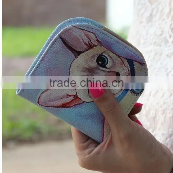 2016 3D Animal Wallet Holders Zipper PU Leather Money Wallet Short Small Wallet Purse (XJWP1625) photo-5