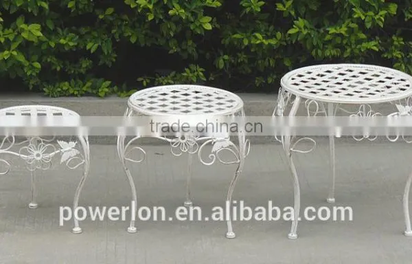 Antique White Metal Wedding Flower Planters photo-2