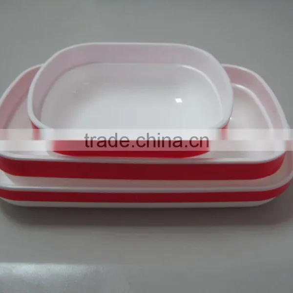 Rotable Large Plate,Two-tone Food Grade Inflight Plate photo-3