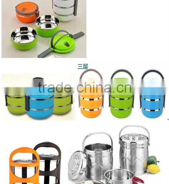 Stainless Steel18/8 Colorful Children Lunch Box/Tiffin Box/food Container With Mirror Polishing photo-2