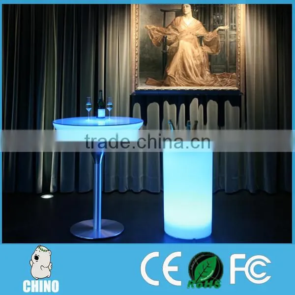Rgb Rmotel LED Light Furniture Coffee Tables Tall Bar Stainless Steel photo-3