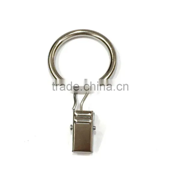 Hot Sale Chrome Plating Iron Curtain Ring With Clip / Rod Ring With Clip Hanging / A Ring With A Clip photo-2