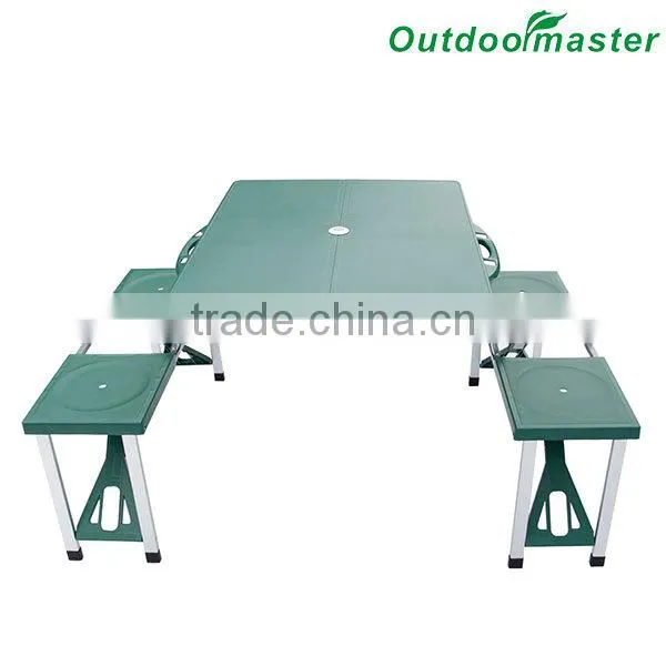 Garden ABS Plastic 4 Seats Folding Aluminum Suitcase Picnic Table photo-4