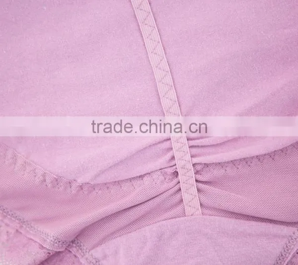 Purple Cheapest 95% Cotton 5% Spandex With Lace Sexy Fancy Woman Underwear photo-6