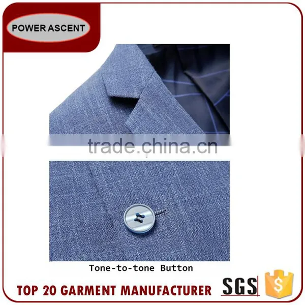 Latest Style Customer Design Mens Grey 2 Button Business Casual Suit Jacket Blazer photo-5