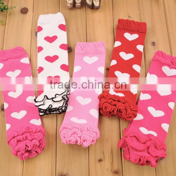 Christmas Red and Green Baby Ruffled Leg Warmers Wholesale photo-5
