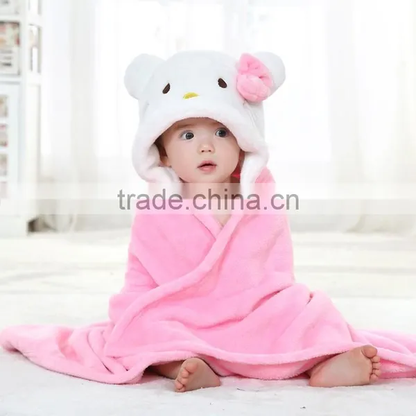 Wholesale Custom Plain Kids Hooded Poncho Towels photo-4