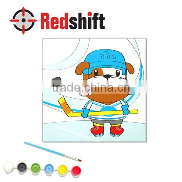 OEM Teaching Material Color Your Animal Pal Canvas Board Bulldog photo-2