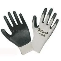 Black Nitrile Coated 13G Polyester Safety Glove