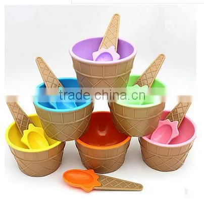 Creative Cartoon Plastic Ice Cream Bowl photo-4