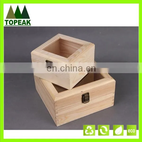 Pretty Pattern Hollow Custom Logo Printing Wooden Box Packaging Box photo-2