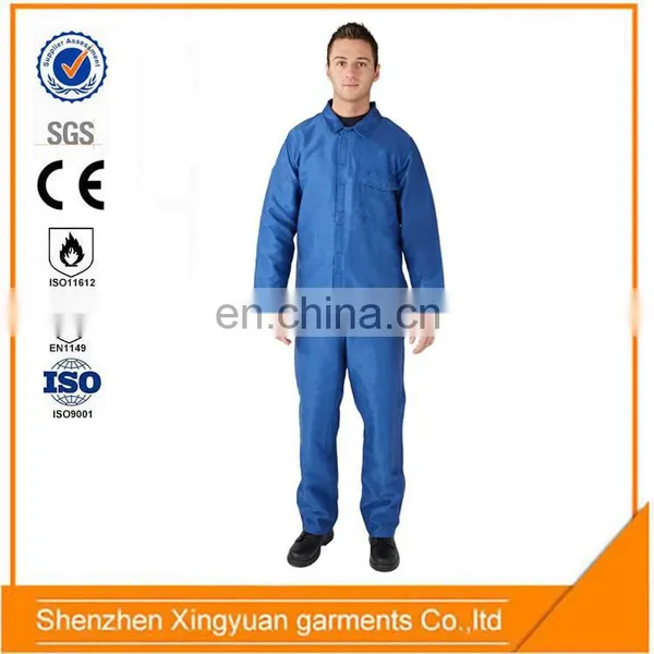 Unisex 100% Cotton Engineering Blue Wear Rough Uniform Workwear With Reflector photo-6