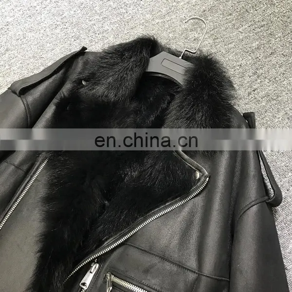 2016 Hot Sale Warm Winter Ladies Shearling Sheepskin Long Coat photo-5