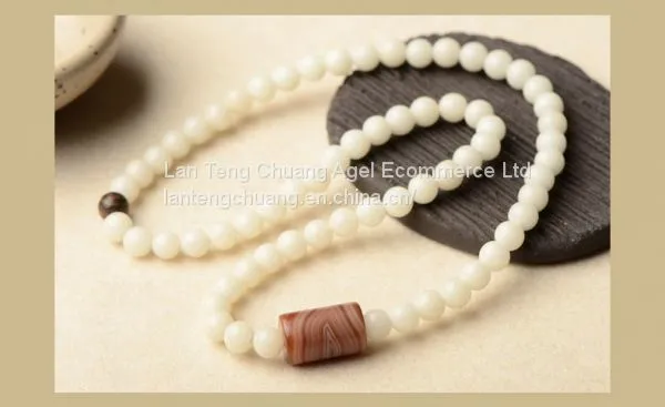 Original Elegant Natural Baiyu, Bodhi Root Hand String, Men and Women Simple Garden Wind Bracelet, National Style photo-3