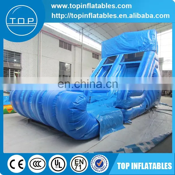 Durable Blue Marble Inflatable Water Slide With Pool photo-2