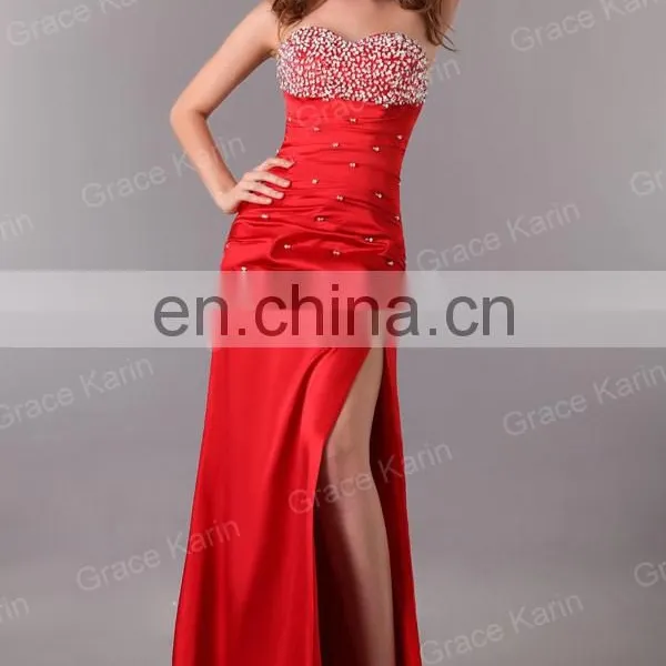 Grace Karin Sexy Women's Long Stunning Strapless Prom Dresses Wholesale CL2588 photo-4