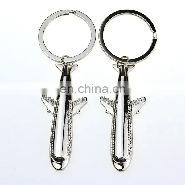 No Minumum Custom Hot Selling High Quality 3D Car Metal Airplane Keychain Maker photo-4