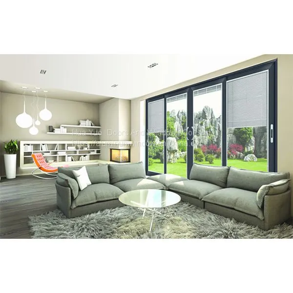 Customized Design Aluminum 3 Panel Sliding Glass Door photo-5