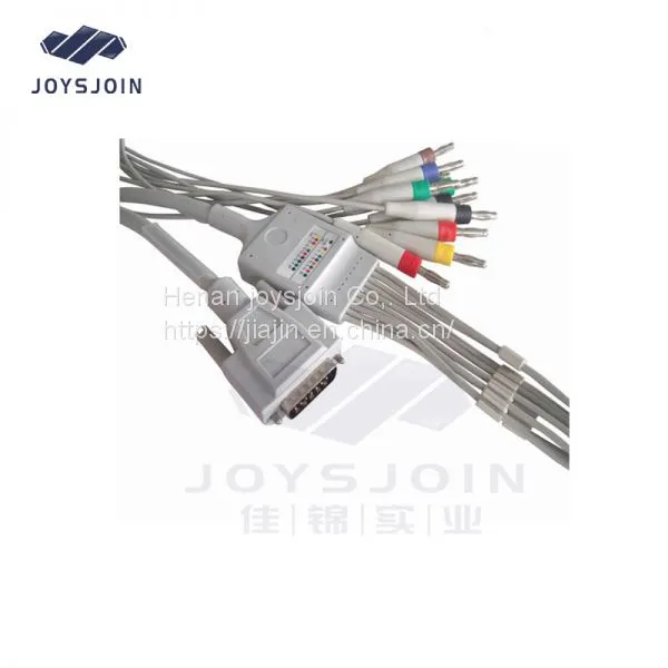 Nihon Kohden 15 Pin EKG Cable,Banana 4.0 IEC