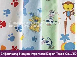 Flannel Printed Plain Woven Fabric 100% Cotton 21x10 40x42 for Pajamas