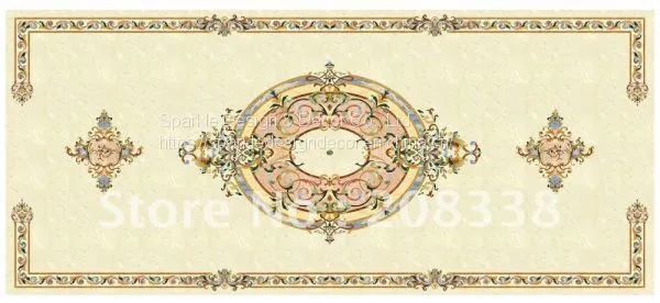 Manufacture Custom Made Hotel Lobby Flooring Design Natural Marble Waterjet Medallion Tiles photo-3