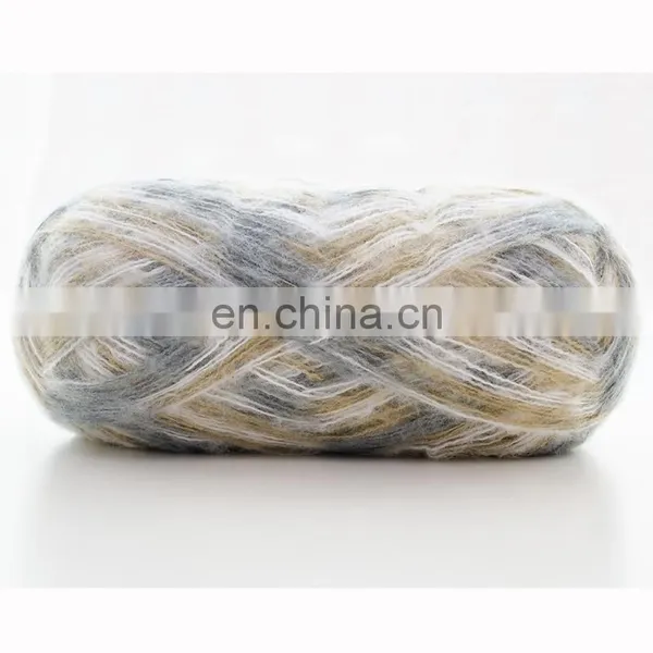 Colorful Cheap 100% Acrylic Fluffy Fancy Crochet Yarn photo-4