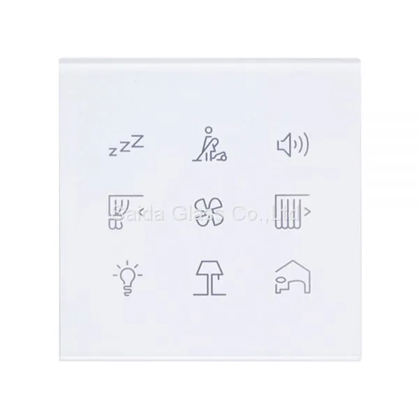 Customised 3mm Top Switch Tempered Glass With UV Printing for Smart Home photo-4