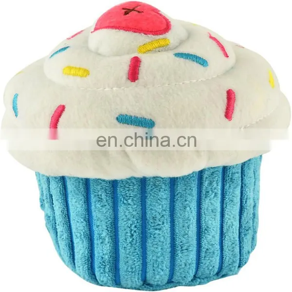 New Interactive Squeak Pet Birthday Party Plush Dog Cake Toy photo-6