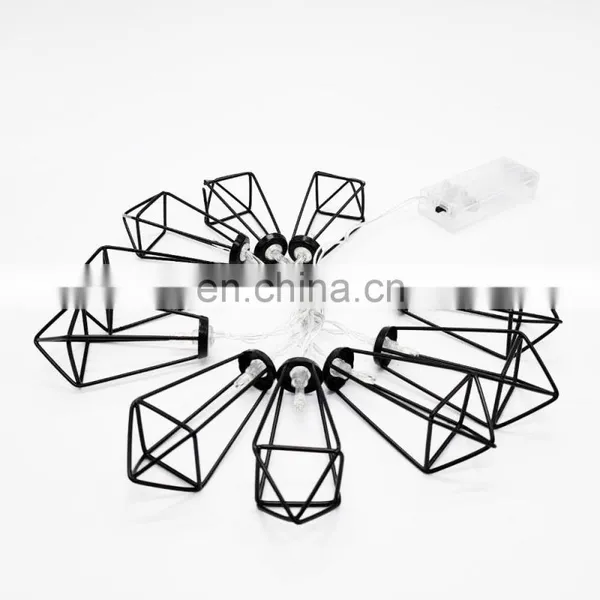 Rose Golden Diamond LED String Lights 10LEDS Metal Fairy Light String For Christmas Wedding Bedroom Light Battery Operated photo-6
