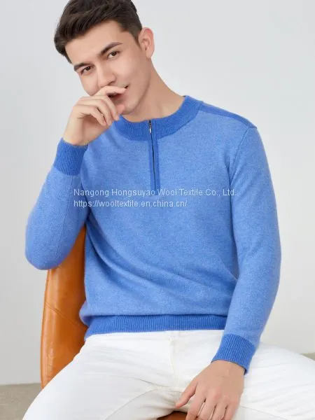 Best Selling High Quality Knit Half Zip Sweater Casual Sweatshirt for Men photo-2