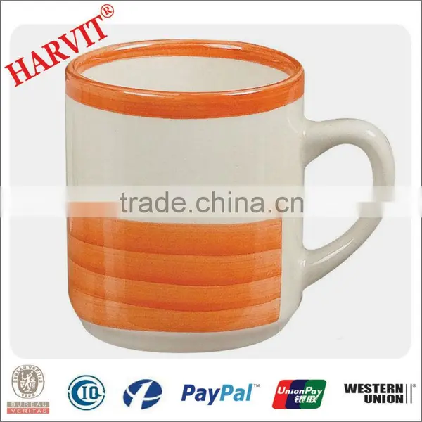 8oz Colorful Handpainting Mug/ceramic Cheap Mug/handpainted Mug/cheap Mug Price/stoneware Handpainted Mug