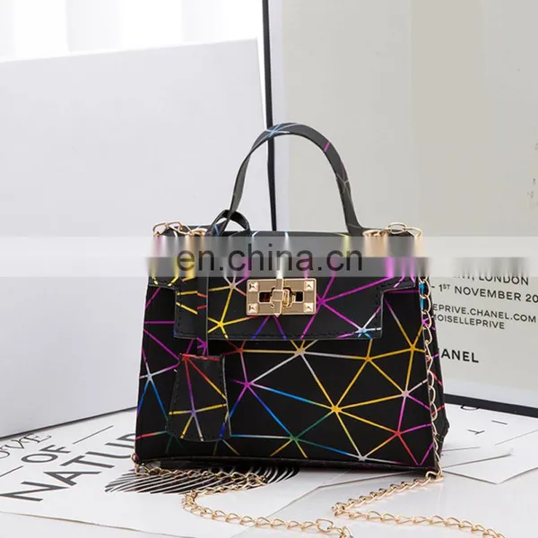 2021 Rhombus Lock Chain, Shoulder Messenger Female Bag Office Line Women New Arrive Handbag Purse Cross Body Purse/ photo-2