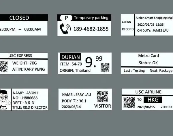 Waterproof Eink Epaper IP67 NFC Batteryless EPD Tag Digital Shelf Label photo-3