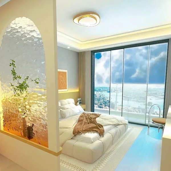 Hot Selling Modern Art Decoration Hallway Living Room Partition Glass photo-4