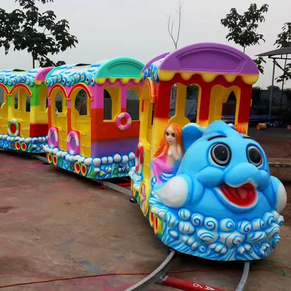Manufacturer Amusement Park Outdoor Playground Indoor Battery Electric Train Rides With Track for Kids Adults Shopping Mall photo-3