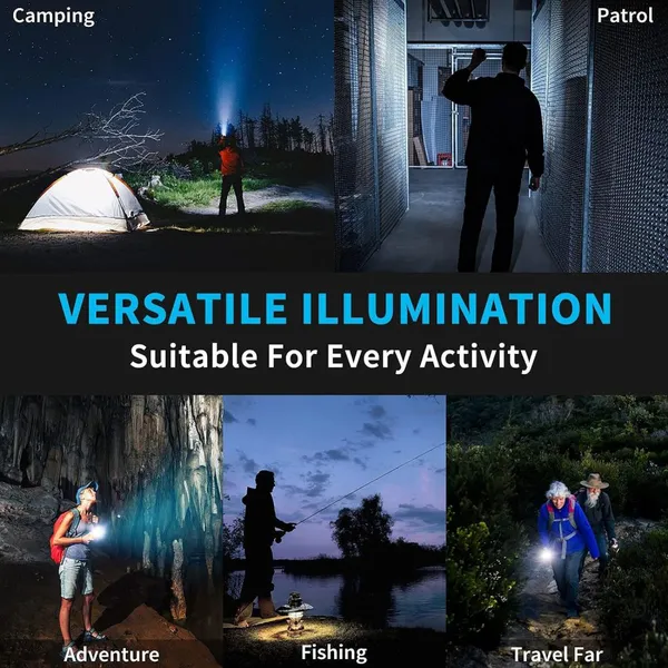 Wholesale 700LM White Laser Flashlight With Power Bank Function 500M Long Range Telescopic Zoom Rechargeable Torch Digital Battery Display photo-5
