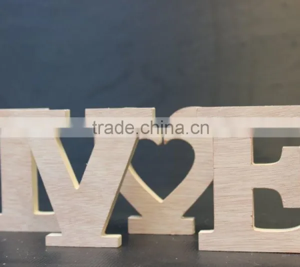 Wooden Plaque Words/Letters Free Standing "LOVE" Home/Wedding Decoration photo-4