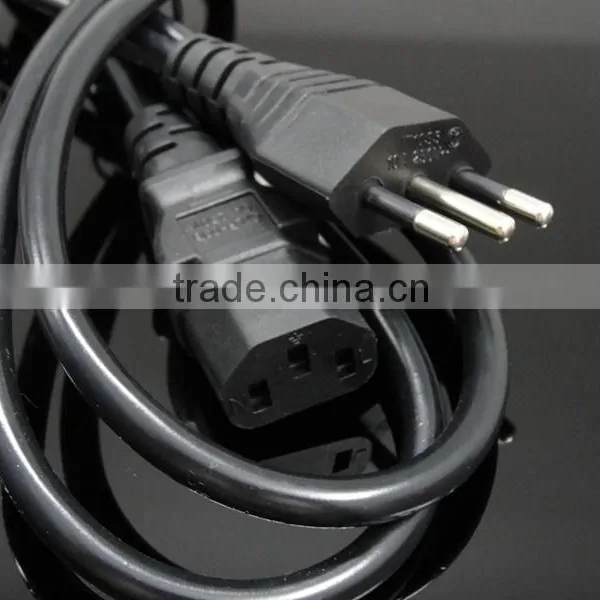VDE ROHS Approved Attractive Quality Italy/Italian/Type L Power Cord Plug With IEC 320 C13 Ends photo-3