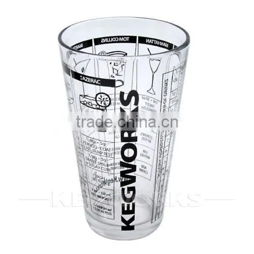 Cocktail Recipe Mixing Glass