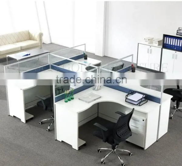 Wooden Office Cubicle Workstation Tables for 4 Person (SZ-WSB377) photo-5